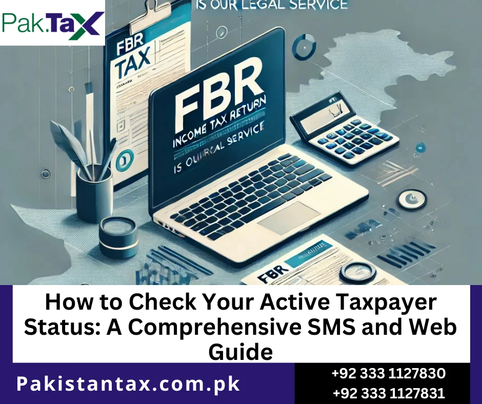 FBR online portal for checking active taxpayer status